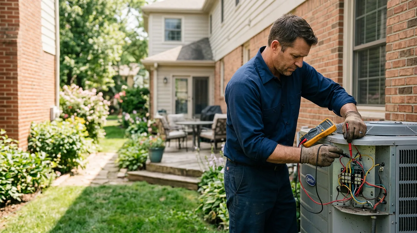 HVAC technician working near Glennville, CA